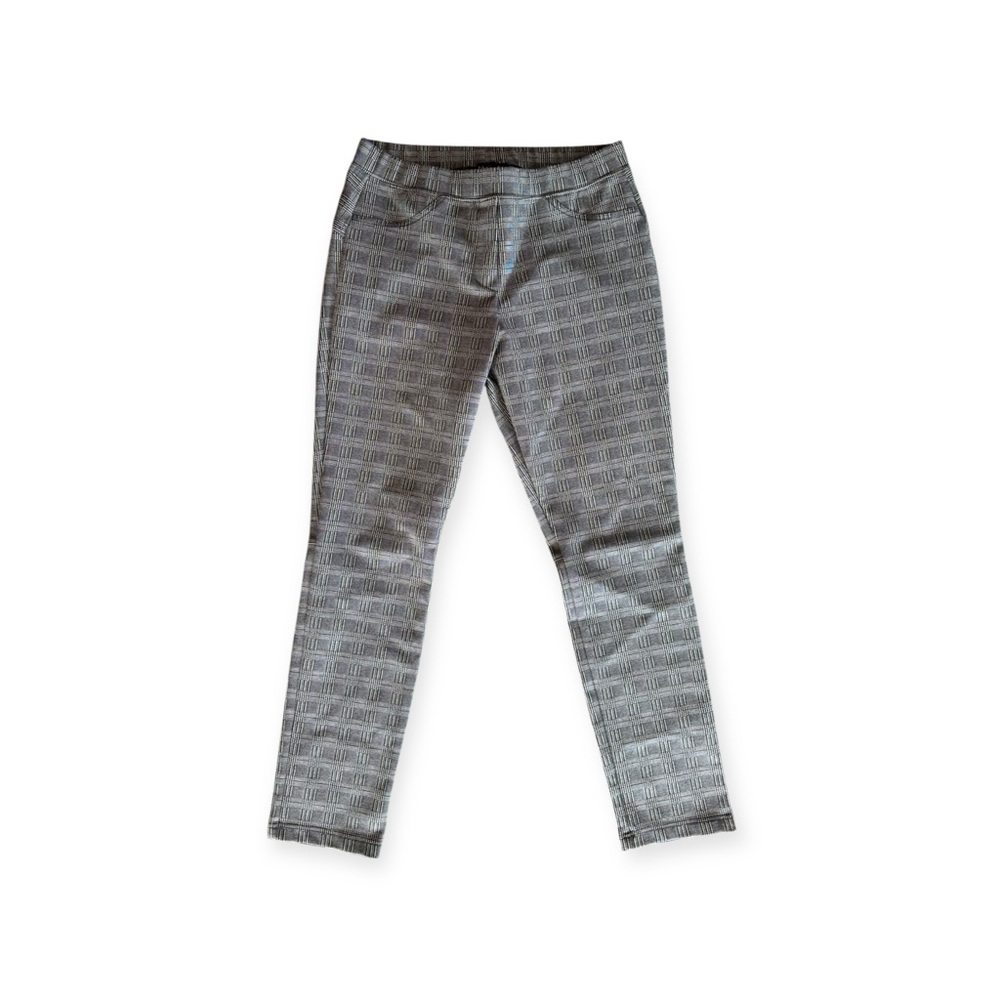 Abbeline black white plaid pants trousers small